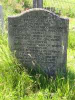 Headstone of Rosa Ward’s grave, Corscombe, Dorset.