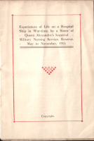 Experiences of Life on a Hospital Ship in Wartime� Alice Meldrum's memoir