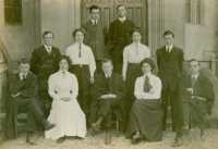Kathleen Carpenter (front, 2nd left)  Aberystwyth's literature and debating society in 1910