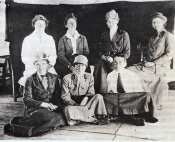 Lilian Laloe (rear, second left) with Doctors from the Scottish Women's Hospital, Salonika, 1917?.