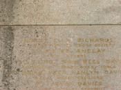 Ella Richards's name on Lampeter War Memorial